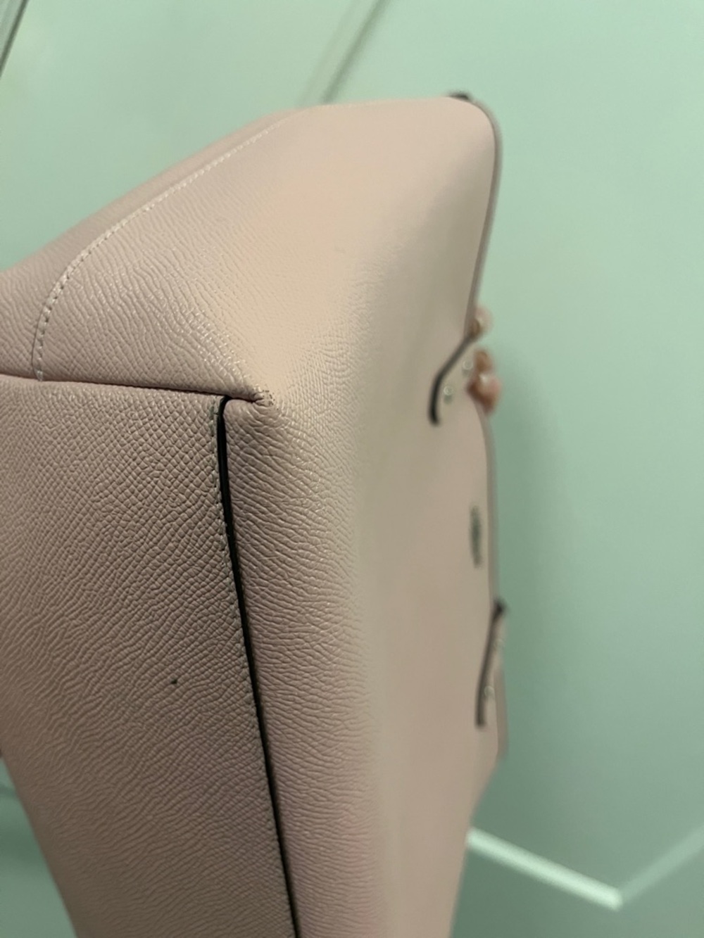 Coach Crossgrain Leather City Zip Tote  Light Pink F58846 - Picture 13 of 16